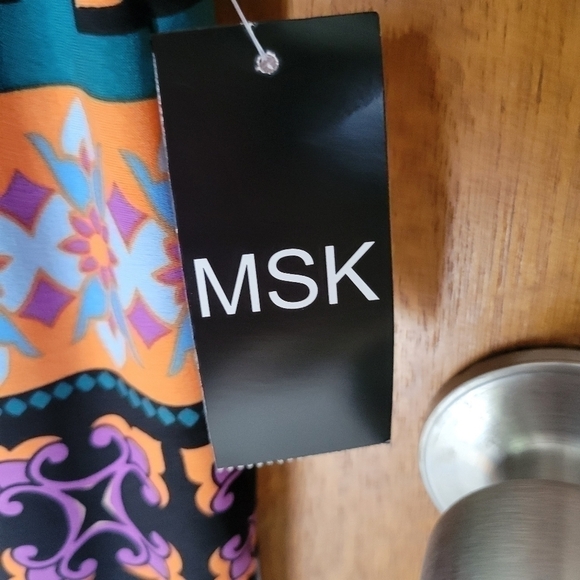 MSK Tunic Multicolored Dress Size Medium NWT - Picture 5 of 7